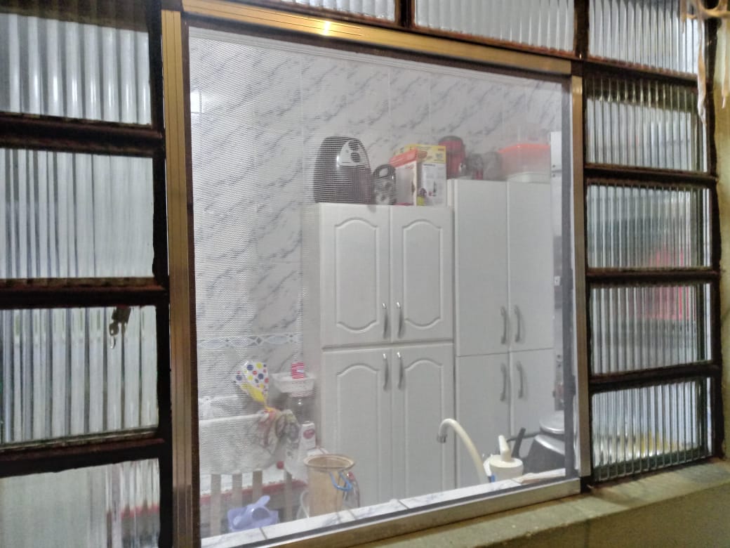 Exemplo de rede de proteção em sacada