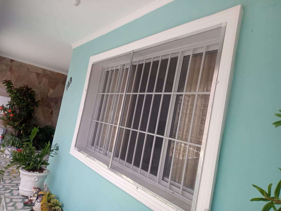 Exemplo de rede de proteção em sacada