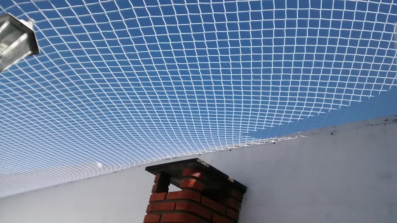 Exemplo de rede de proteção em sacada